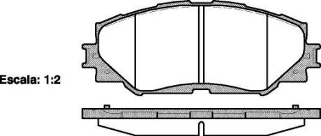 Гальмівні колодки, дискове гальмо (набір) WOKING P1332300