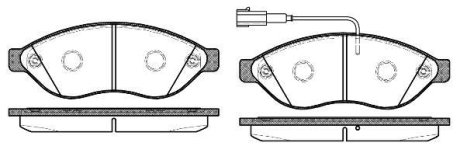 Колодки тормозные диск. перед. (Remsa) PSA Jumper Boxer 06> 11> 15>, Fiat Ducato 06> 11> (P13373.12) WOKING P1337312