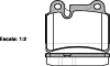 Колодки тормозные диск. задн. (Remsa) VW Touareg I Brembo ver. (P13403.00) WOKING P1340300 (фото 1)