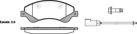 Колодки тормозные диск. перед. (Remsa) Ford Tourneo connect 1.8 02-13,Ford Transit 2.2 06-14 (P13513.02) WOKING P1351302