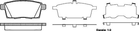 Колодки гальмівні диск. задн. (Remsa) Mazda Cx-7 2.2 06-,Mazda Cx-7 2.3 06-,Mazda Cx-7 2.5 06- (P13683.00) WOKING P1368300