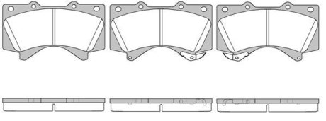 Колодки тормозные диск. перед. (Remsa) Toyota LC200 LC150, Lexus LX570 GX460 (P13713.02) WOKING P1371302