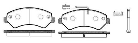 Колодки тормозные диск. перед. (Remsa) PSA Boxer Jumper Ducato 11> (P13753.12) WOKING P1375312