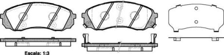 Колодки гальмівні диск. перед. (Remsa) Hyundai H-1 08> / Carnival 06> (P13913.02) WOKING P1391302