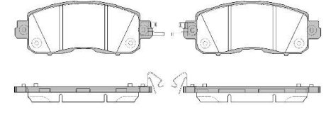 Колодки гальмівні диск. перед. (Remsa) Nissan Teana Altima 13> / Leaf 10> (P14173.04) WOKING P1417304