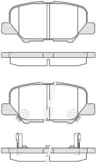 Колодки тормозные диск. задн. (Remsa) Citroen C4 aircross 1.6 10-,Citroen C4 aircross 1.8 10- (P14363.02) WOKING P1436302