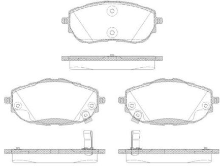 Колодки тормозные диск. перед. (Remsa) Toyota Corolla Auris 13>18 WOKING P14613.02