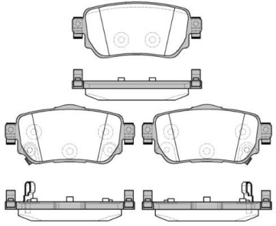 Колодки тормозные диск. задн. (Remsa) Nissan Qashqai II, X-Trail III / Renault Kadjar 15> (P14823.02) WOKING P1482302 (фото 1)