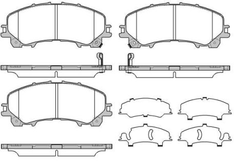 Колодки тормозные диск. перед. (Remsa) Infiniti Q50 2.2 13-,Infiniti Q50 3.5 13- (P15073.12) WOKING P1507312