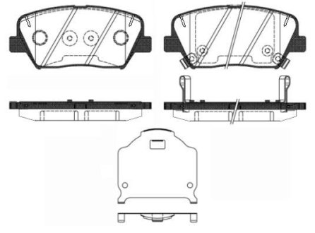 Колодки тормозные диск. перед. (Remsa) Kia Carens iv 1.6 13-,Kia Carens iv 1.7 13- (P15123.02) WOKING P1512302