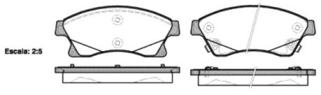 Колодки тормозные диск. перед. (Remsa) Chevrolet Aveo III Cruze / Opel Astra J (P15313.12) WOKING P1531312