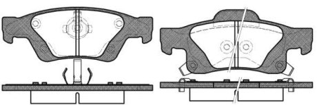 Колодки тормозные диск. задн. (Remsa) Jeep Grand cherokee iii 5.7 05-10,Jeep Grand cherokee iv 3.0 10- (P15463.02) WOKING P1546302