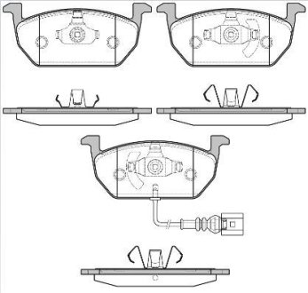 Колодки тормозные диск. перед. (Remsa) Seat Leon 1.2 12-,Seat Leon 1.6 12-,Seat Leon sc 1.2 13- (P17013.01) WOKING P1701301