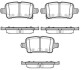 Колодки тормозные диск. задн. (Remsa) Opel Astra k 1.0 15-,Opel Astra k 1.4 15- (P17283.02) WOKING P1728302 (фото 1)