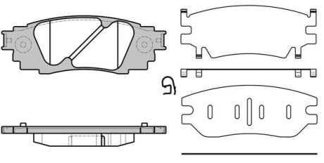 Колодки тормозные диск. задн. (Remsa) Lexus RX UX ES, Toyota Camry V70, Rav4 V (P17363.10) WOKING P1736310