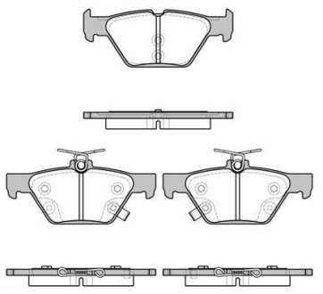 Колодки тормозные диск. задн. (Remsa) Subaru Legasy, Outback 15&gt; (P17383.02) WOKING P1738302 (фото 1)