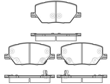 Колодки тормозные диск. перед. (Remsa) Jeep Renegade 1.4 14-,Jeep Renegade 1.6 14- (P17403.02) WOKING P1740302