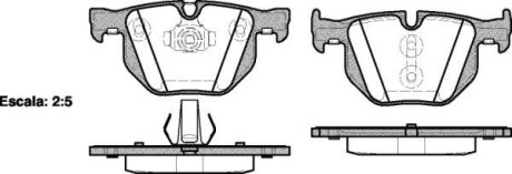 Колодки тормозные диск. задн. (Remsa) Bmw X5 2.0 13-,Bmw X5 3.0 06-13,Bmw X5 3.0 13- (P2813.61) WOKING P281361