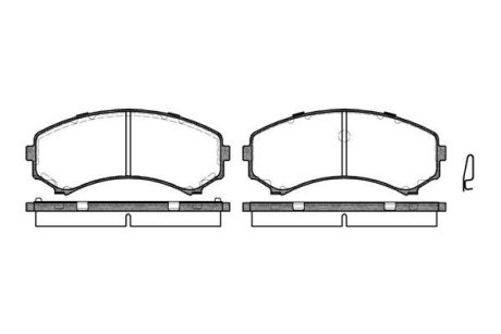 Колодки гальмівні диск. перед. (Remsa) Mitsubishi Grandis 2.0 03-,Mitsubishi Grandis 2.4 03- WOKING P2963.00