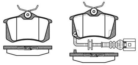 Колодки тормозные диск. задн. (Remsa) Audi A1 1.2 10-,Audi A1 1.4 10-,Audi A1 1.6 10- (P3633.41) WOKING P363341