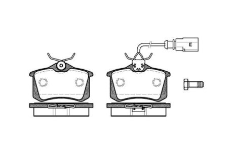 Колодки тормозные диск. задн. (Remsa) Ford Mondeo iii 3.0 00-07,Vw Polo 1.2 01-12 (P3633.51) WOKING P363351