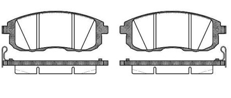 Колодки тормозные диск. перед. (Remsa) Nissan Cube 1.5 07-,Nissan Cube 1.6 07- (P3933.14) WOKING P393314 (фото 1)