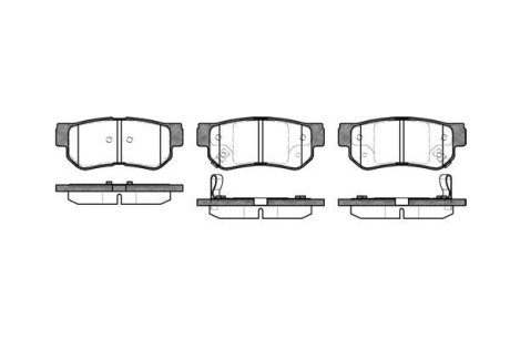 Колодки тормозные диск. задн. (Remsa) Hyundai Santa Fe I, Tucson I, Sonata IV V, Ka Sportage II, Magentis I II (P6463.02) WOKING P646302