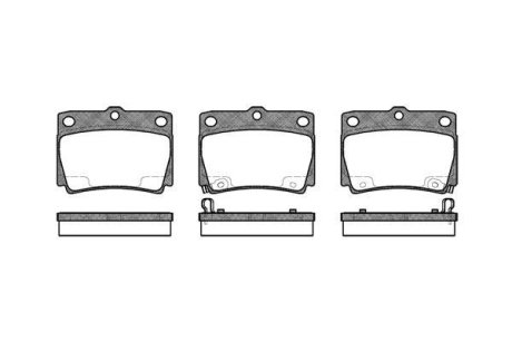 Колодки тормозные диск. задн. (Remsa) Mitsubishi Pajero Sport I 98>08, II 08>15, III 15> (P6503.02) WOKING P650302 (фото 1)