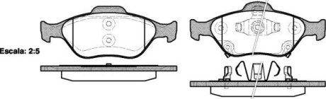 Колодки тормозные диск. перед. (Remsa) Toyota Yaris 05> 11> (P6663.12) WOKING P666312