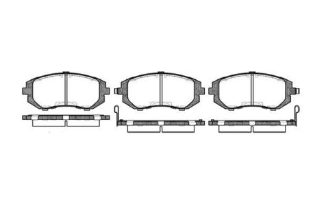 Колодки тормозные диск. перед. (Remsa) Subaru Forester 02> 08> / Impreza 00> 08> / Legasy, Outback 03> 08> (P8513.02) WOKING P851302 (фото 1)