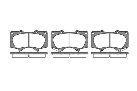 Колодки тормозные диск. перед. (Remsa) Toyota LC120 Lexus GX470, Toyota LC150, Lexus GX460, Mitsubishi Pajero IV (P8883.00) WOKING P888300