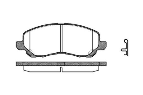 Колодки тормозные диск. перед. (Remsa) Citroen C4 aircross 2.0 10-,Dodge Caliber 2.0 06- (P9043.12) WOKING P904312 (фото 1)