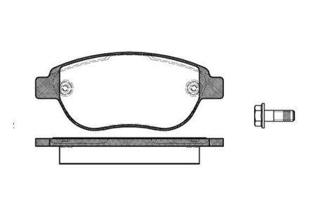 Колодки тормозные диск. перед. (Remsa) PSA Berlingo Partner I / C4 I 206 207 307 / Doblo I Bosch ver. (P9413.00) WOKING P941300