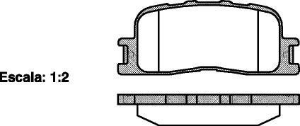 Колодки тормозные диск. задн. (Remsa) Chery Amulet ii 1.8 10-,Chery Amulet ii 2.0 10- (P9543.00) WOKING P954300 (фото 1)