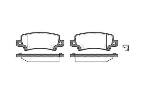 Колодки тормозные диск. задн. (Remsa) Toyota Corolla 00>01, 01>07 (P9743.02) WOKING P974302 (фото 1)