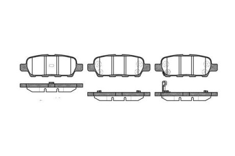 Колодки тормозные диск. задн. (Remsa) Infiniti Ex 2.5 07-,Infiniti Fx 3.5 02-08 (P9763.01) WOKING P976301