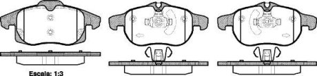 Колодки тормозные диск. перед. (Remsa) Opel Vectra C ATE ver. (P9883.40) WOKING P988340 (фото 1)