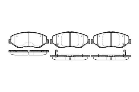 Колодки тормозные диск. перед. (Remsa) Honda CR-V 01>07, 07> (P9993.00) WOKING P999300 (фото 1)