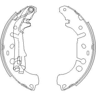 Колодки тормозные бараб. задн. (Remsa) Citroen Nemo 1.3 08-,Citroen Nemo 1.3 09- (Z4192.00) WOKING Z419200 (фото 1)