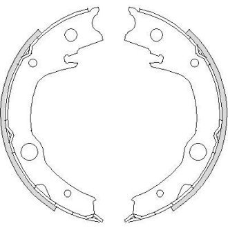 Колодки стояночного тормоза (Remsa) Toyota Avensis >08 Corolla >07 (Z4729.00) WOKING Z472900