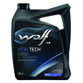 Масло моторное Vitaltech 5W-50 (5 л) Wolf 8314728