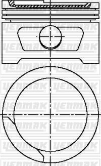 Поршень Opel Astra F 1.6i 98-05/G 1.6i 98-00(79.0mm/STD) YENMAK 3103803000