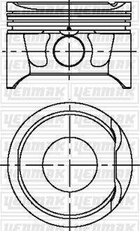 Поршень с кольцами і пальцем (размер отв. 79.5 / STD) (K4M 708 / K4M 710-720 / 95-107-110-116 PS) YENMAK 3104171000
