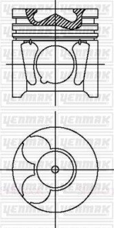 Поршень Ford Focus II/Mondeo IV/Volvo S40 II/S80 II/V50/V70 III 2.0 D 04-15 (85.00mm/STD) YENMAK 3104497000