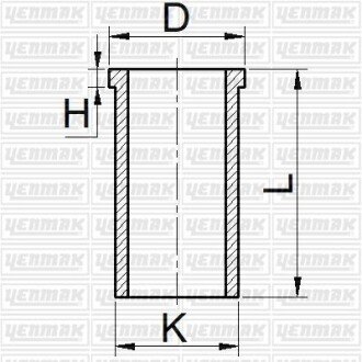 Гильза поршневая Citroen Berlingo/Peugeot Partner 1.8D 96-02 (d=83mm) YENMAK 5165876000