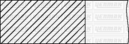 Кольца поршневые BMW 3 (E90-E93)/5 (E60/E61/F10)/X3 (E83) 2.5 04-13 (82.00mm/STD) (1.2-1.2-2) YENMAK 9109350000