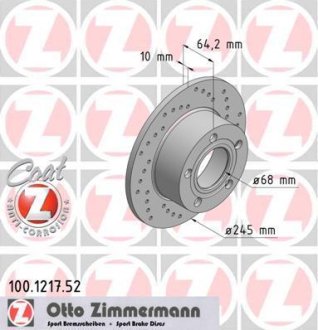 Диск гальмівний ZIMMERMANN 100.1217.52