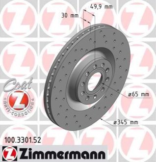 Диск гальмівний SPORT Z ZIMMERMANN 100330152