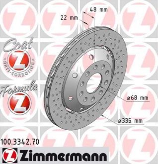 Гальмівний диск ZIMMERMANN 100334270