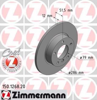 Гальмівний диск ZIMMERMANN 150126820